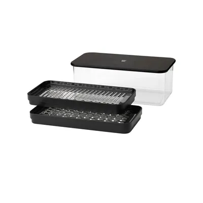 Produktbild von RIG-TIG - GRATE-IT Reibe mit Behälter, schwarz, Edelstahl, Acryl