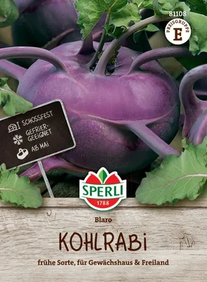 Produktbild von SPERLI Kohlrabisamen Blaro Brassica oleracea 60 Pflanzen