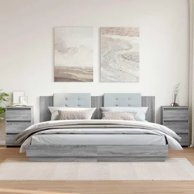 Obrázek produktu pro vidaXL Noční stolky 2 ks. Grey Sonoma 40x35x62,5 cm výrobek z odvozeného dřeva