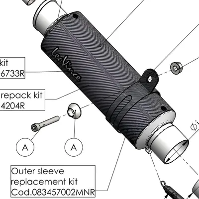 Image de LeoVince DB-Killer Pièce détachée pour silencieux d'échappement, acier inoxydable, Ø 25mm