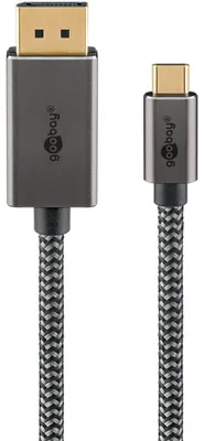 Zdjęcie produktu dla Goobay 75709, 3 m, USB Type-C, DisplayPort, Męska, Męska, Prosty