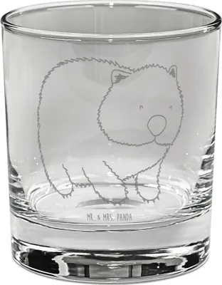 Produktbild von Mr. & Mrs. Panda Tumbler Wombat - Transparent - Geschenk, Bourbon Glas, Motivation, Whisky, Whiskey, Whiskyglas, Gute Laune, Australien, Spruch, Das Leben Ist schön