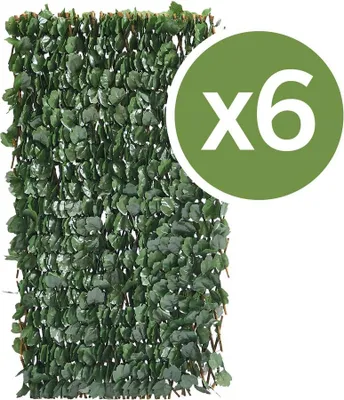 Produktbild von Weidenspalier-Zaun 6er-Set "Fragon" - 200 x 100 cm - Grün