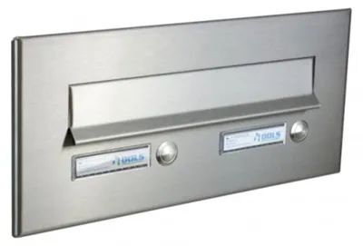 Produktbild von CD-36 Edelstahl Briefkasten Frontplatte mit 2 Tastern (160x310 mm)
