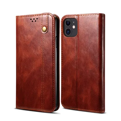 Obrázek produktu pro Pouzdro pro iPhone 11, kožené flip pouzdro peněženka s funkcí stojánku červené