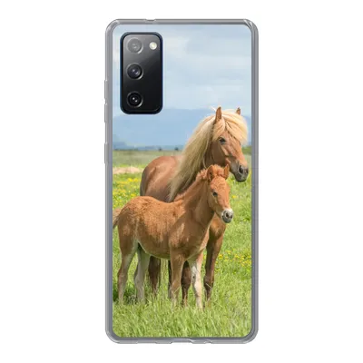 Produktbild von MuchoWow® Handyhülle Schutzhülle Hülle für Samsung Galaxy S20 FE Pferde - Fohlen - Gebirge Silikon Softcase Handy Hülle - Abdeckung