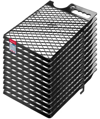 Productafbeelding van Verfrooster - Afstrijkrooster kunststof - 39 x 28 cm - Zwart - Schilderaccessoires voor verfroller en verfemmer