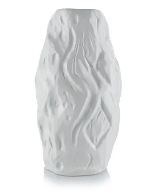 Produktbild von HowHomely Keramikvase - Stilvolles Design für Ihr Zuhause - Weiß - Höhe 29,5 cm