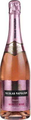 A bottle of Nicolas Napoleon Sekt Muscat Rose.
