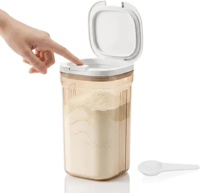 Productafbeelding van Draagbare melkpoeder - Ml - Opbergdoos met lepel - Verzegelde - Melkpoedercontainer - Eiwitpoeder opbergdoos