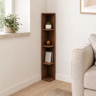 Produktbild von VCM Holzregal stehend | platzsparendes Regal | Maße: H. 97 x B. 17 x T. 17 cm | Elegantes Regal stehend | Aufbewahrungsregal | Bücherregal - Honsa