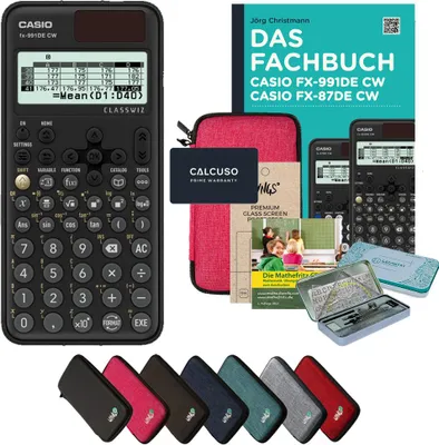 Produktbild von CALCUSO Streberpaket Pink mit Taschenrechner Casio FX-991DE CW