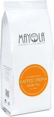 Produktbild von MAYOLA Kaffee Crema Kräftig, 250g | ganze Bohne | fair & nachhaltig produziert | Langzeitröstung