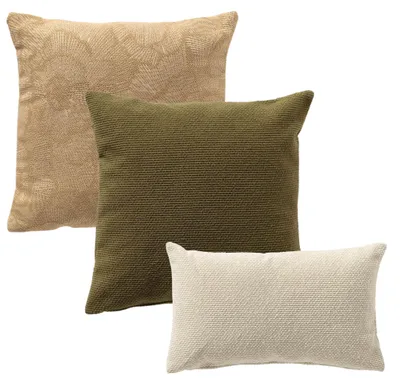 Produktbild von Dutch Decor Dekokissen-Set Natural Plains 45x45 cm Grün