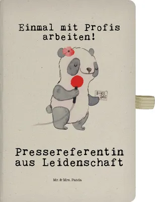 Produktbild von Mr. & Mrs. Panda notizbuch Pressereferentin Leidenschaft - Transparent - Geschenk, Journal, Studium, Lustig, Kladde, Presseagentur, A5, Spruch, Schreibheft, Witzig