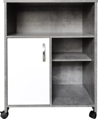 Produktbild von Küchenschrank Blanca Mehrzweckschrank mit Rollen und Regalfächern 60x80x40 cm (BxHxT)