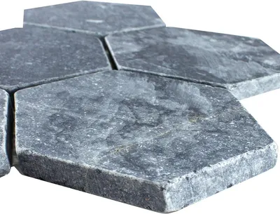 Produktbild von Marmor Naturstein Mosaikfliesen Maracay Sechseck Nero