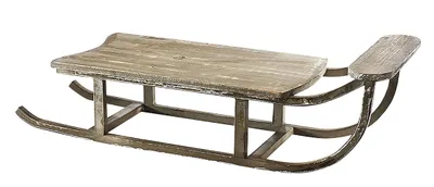 A decorative sled on a white background.