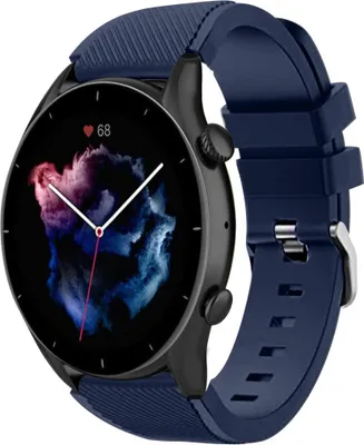 Produktbild von Strap-it Amazfit GTR 3 (Pro) Silikonarmband (Dunkelblau)