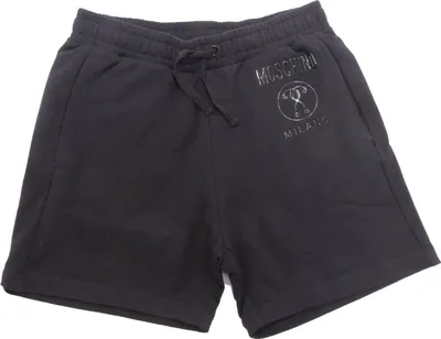 Zdjęcie produktu dla 7565AH bermudy bimbo MOSCHINO TEEN czarne spodenki dresowe dziecięce