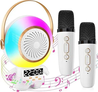 Obrázok produktu pre Detská súprava s 2 mikrofónmi, bezdrôtové Bluetooth reproduktory, detský mikrofón, prenosná pre batoľatá