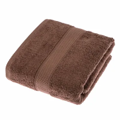 Produktbild von HOMESCAPES Frottee Duschtuch 100% Baumwolle Handtuch 70x130cm – braun