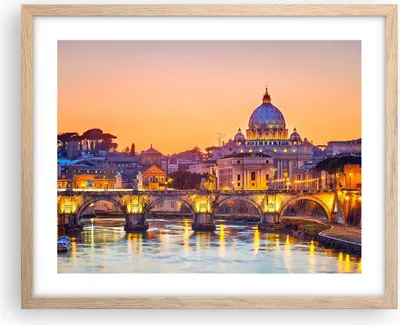 Produktbild von Gerahmtes Poster - Rahmen in heller Eiche - Rom Italien Basilika Geschichte - 50x40 cm - Wand Bild - Wanddeko - Wandbilder - Wandposter - Bilderrahmen - Bilder - Kunstdruck - P2NAA50x40-2704