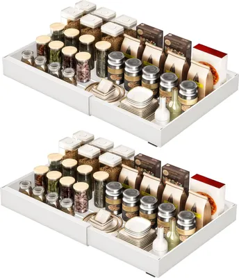 Produktbild von Ausziehbare Küchenlade - Kein Bohren - 2 Stück - Weiß