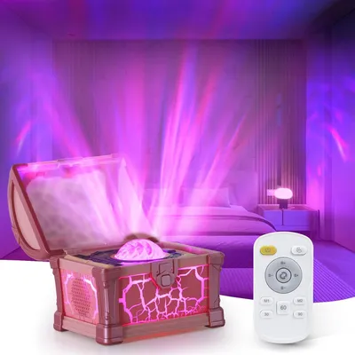 Produktbild von Sternenhimmel Projektor Galaxy Box, LED Projektor Lampe mit 8 Modi & Fernbedienung, Deko Lampe für Schlafzimmer & Geschenk