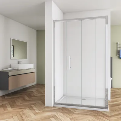 Produktbild von 120x80x190cm Duschkabine Duschabtrennung Schiebetür Gleittür 8mm Nano Sicherheitglas