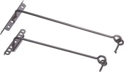 Produktbild von Zahnstangenhaken mit Griff Ø8 x 600mm BOURG MERMIER zum Anschrauben - Kataphorese schwarz - M-320602