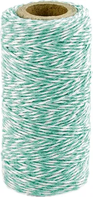 Produktbild von 50m Bäckergarn / Bakers Twine, mintgrün weiß