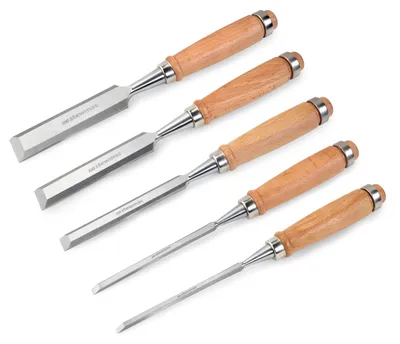 Holzbeitel-Set, 5-teilig, 4-24 mm, Chrom-Vanadium-Stahl