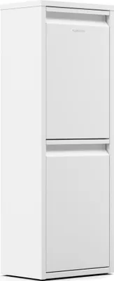 Image de Klarstein Poubelle Double - 36 L Tri Sélectif Cuisine, 2 Compartiments 18 L, Acier Inoxydable, Design Mural Compact, Portes Séparées, Montage Inclus, Blanc