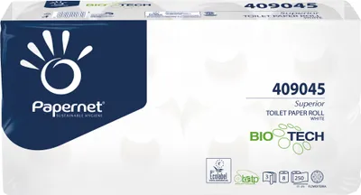 Obrázok produktu pre Papernet Toilettenpapier Superior 250 Bl ws 8 Ro./Pack.