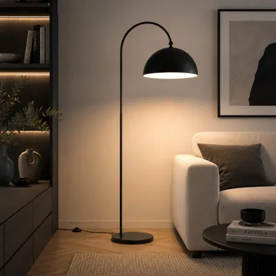 Produktbild von Opviq, Hochwertige Stehlampe (E27, 40W) Schwarz, Metallkörper, Modern, IP20