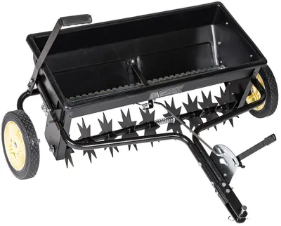 Zdjęcie produktu dla CEDRUS SP31509 AERATOR AREATOR SIEWNIK ROZSIEWACZ DO TRAKTORKA OGRODOWY DO NASION NAWOZU NAWOZÓW 2w1 - Poj. 43.5 L / 81 cm