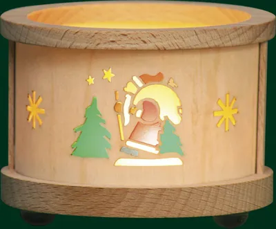 Produktbild von Teelichtlaterne Weihnachtsmann mit Geschenkesack Höhe= 5,5cm NEU