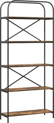 Immagine prodotto di vidaXL Libreria in rovere affumicato 80 x 30 x 183 cm materiale a base di legno