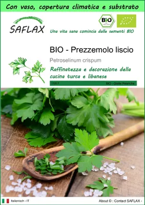 Immagine prodotto di SAFLAX Garden to go -- Prezzemolo liscio - 600 semi - Petroselinum