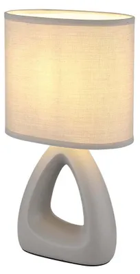Produktbild von LED Tischleuchte, Keramik Textil, grau, H 30 cm