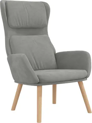 Obrázok produktu pre vidaXL Relax kreslo svetlosivý zamat