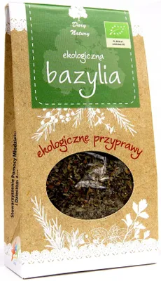 Bazylia BIO 25g Dary Natury ekologiczne przyprawy do potraw naturalne