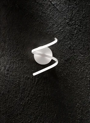 Produktbild von Wandleuchte aus mattweißem Metall, modernes Design mit Silikondiffusor, integrierte dimmbare 18-W-LED (Farbtemperatur) - Perenz