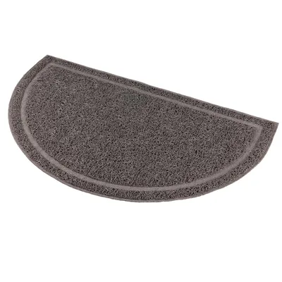 Produktbild von TRIXIE Vorleger für Katzentoiletten, halbrund, PVC, 59 x 35 cm, anthrazit
