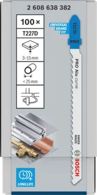 Immagine prodotto di Bosch PRO T227D Lama per seghetto alternativo, 100 mm, 100S