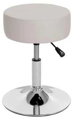 Produktbild von Hocker, höhenverstellbar Ø 35cm - Kunstleder, Creme