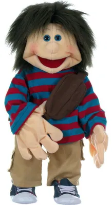 Produktbild von Living Puppets Handpuppe Chrischi mit Umhängetasche 65 cm W809