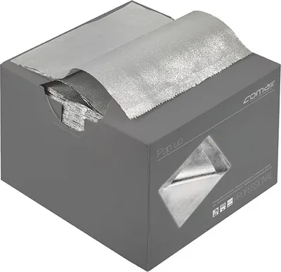 Produktbild von Comair Pop up Alufolie 13cmx27cm slb 500Stück vorgeschnitten 15µ  im praktischen Spender
