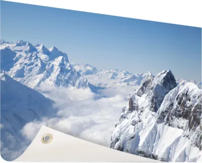 Produktbild von Gartenposter - 120x80 cm - Berglandschaft im Winter  - Modernes Wandbilder
